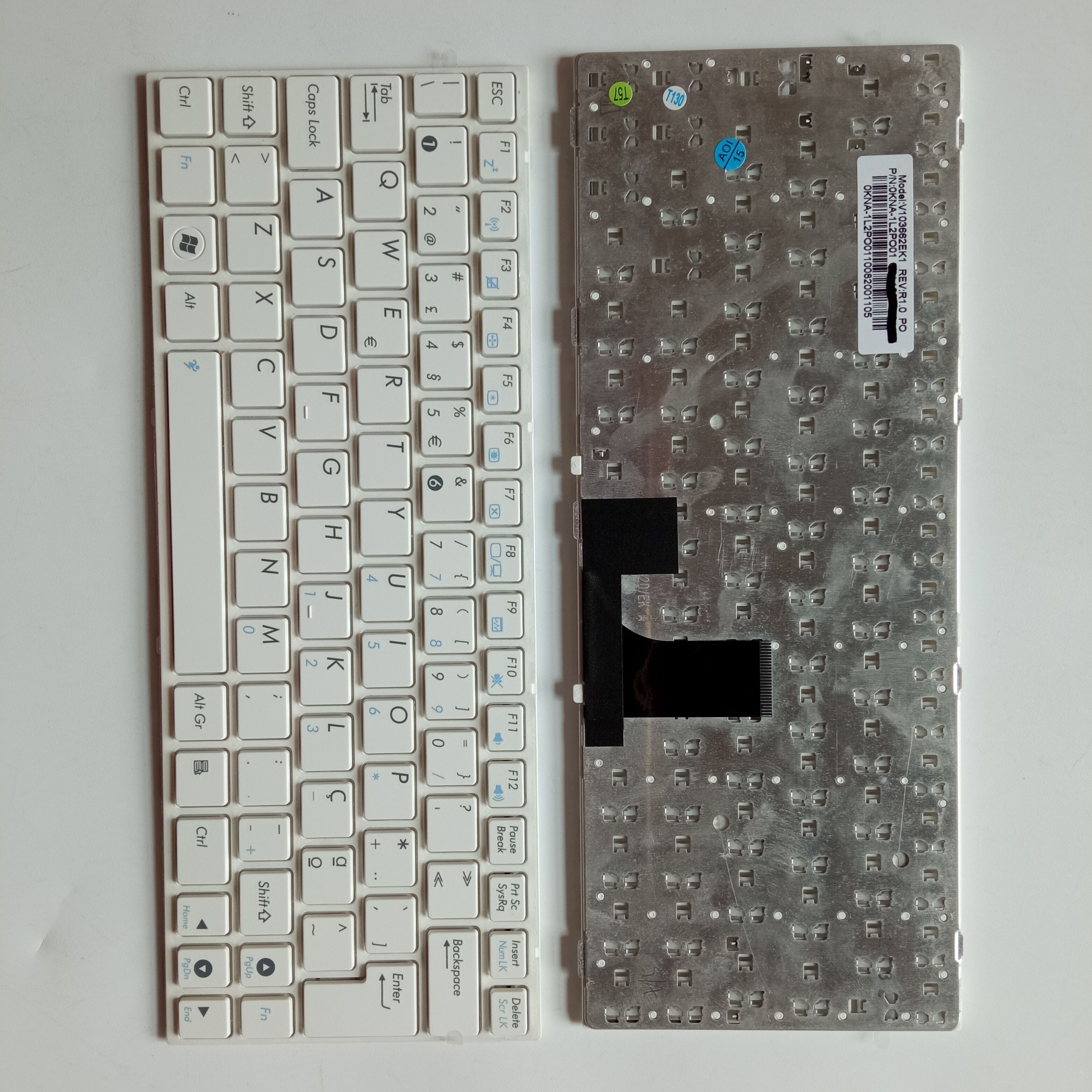 Picture of New Replacement Laptop Keyboard For ASUS 1005/1005PEB WHITE FRAME BLACK PO Layout